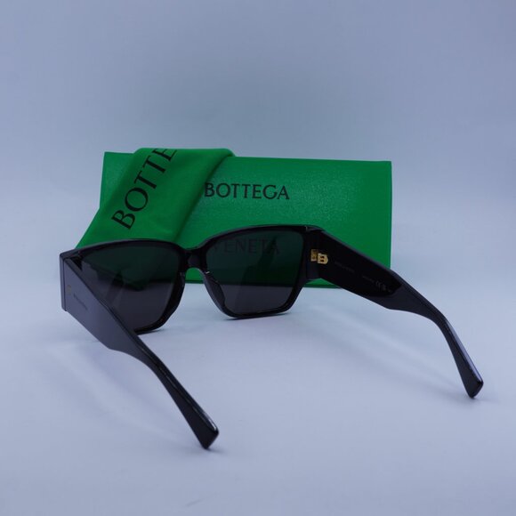 Bottega Veneta BV1285S 001 Square Sunglasses - Black/Grey main image 4